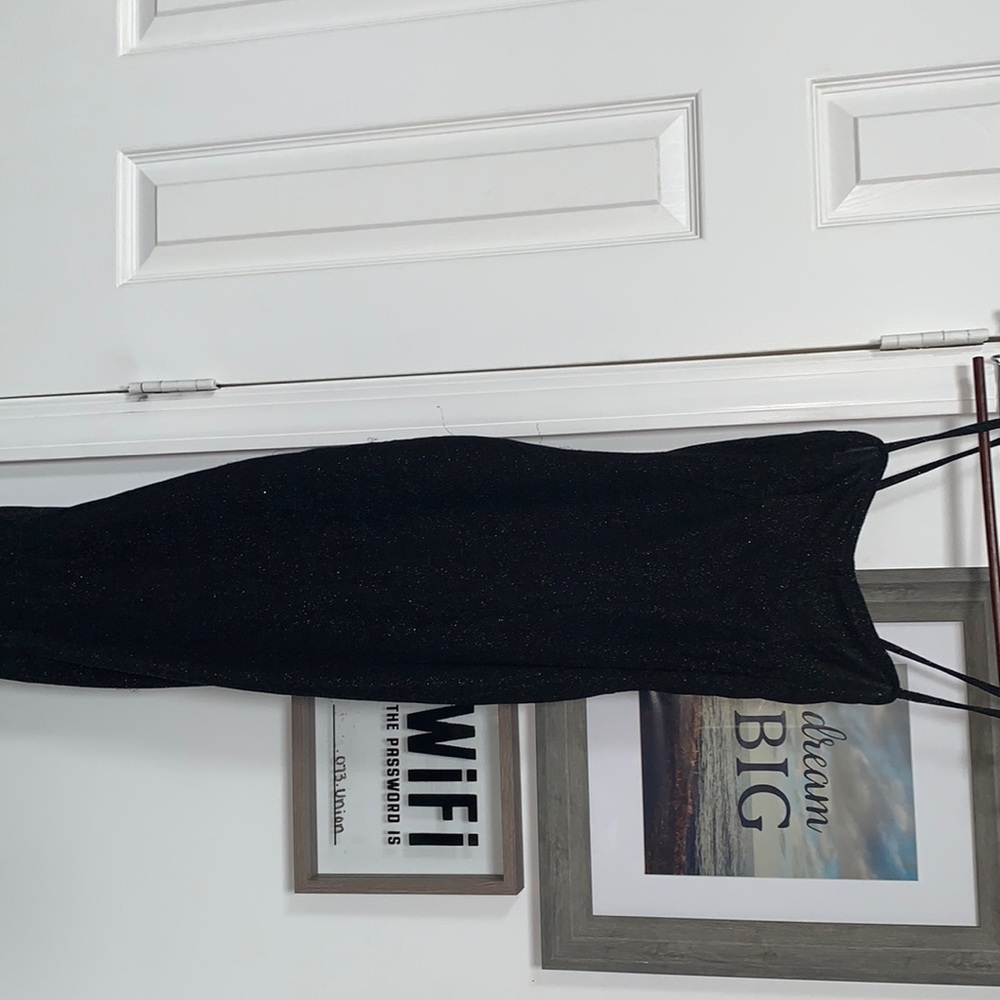 Pretty little thing all black shimmery dress